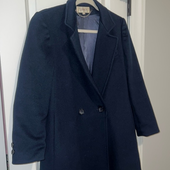 100% Wool Vintage Cassidy Pea Coat Jacket size 8 Navy Classic Timeless Style - Picture 4 of 12